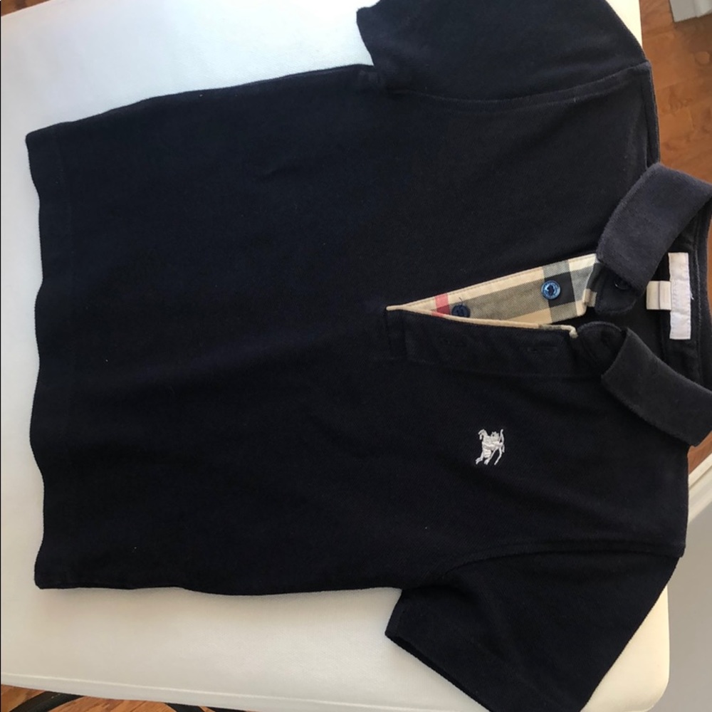 Navy blue boys Burberry polo